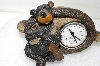 +MBA #S25-328   "Fancy Cast Resin Bear Clock"