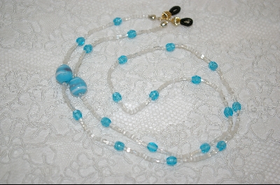 +MBA #6673  "Blue Glass Eggs & Blue Cracked Glass Beads