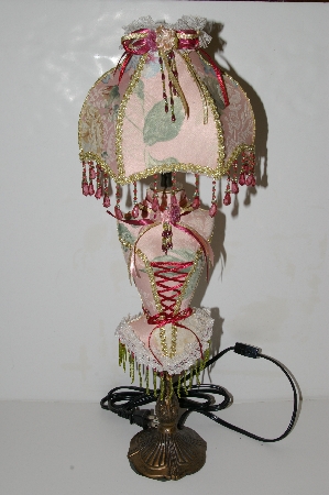 +MBA #S25-028  "2003 Fancy Victorian Beaded Lamp"