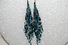 +MBA #S25-083   "Fancy Blue, Gun Metal & Gold Glass Bead Earrings"