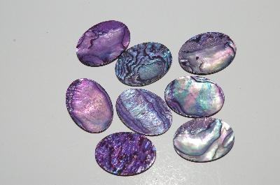 +MBA #S25-062   "Purple Lot Of 8 Paua Shell Cabochons"