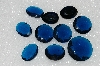 +MBA #S25-235 Vintage Lot Of Faceted Large Blue Glass Rhinestones"