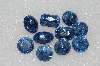 +MBA #S25-247   "Vintage Lot Of  10  Faceted Large Blue Glass Rhinestones"
