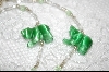 +MBA #6685  "Light Green Hand Carved Fiber Optic Bears