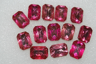 +MBA #S25-167   "Vintage Lot Of Pink Faceted Large Glass Rhinestones"