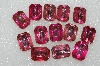 +MBA #S25-167   "Vintage Lot Of Pink Faceted Large Glass Rhinestones"