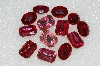 +MBA #S25-164   "Vintage Lot Of Pink Faceted Large Glass Rhinestones"