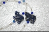 +MBA #6682  "Blue Lapis Hand Carved Bears & Blue Crystals