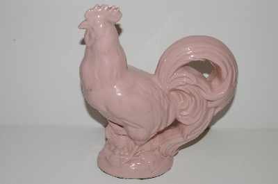 +MBA #S29-199   "Older Large Heavy Pink Ceramic Chicken"