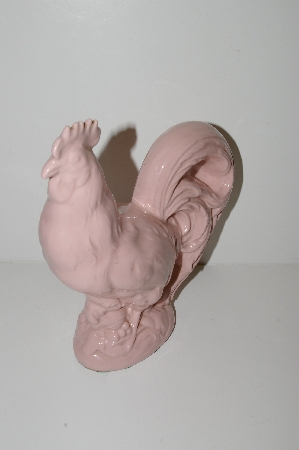 +MBA #S29-199   "Older Large Heavy Pink Ceramic Chicken"