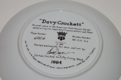 + MBA #S30-283   "1984  "Davey Crocket" By Gene Boyer Collectors Plate"