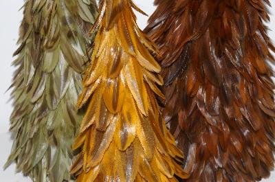 +MBA #S30-102   "2003 Set Of 3 Feather Trees"