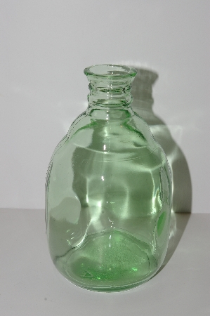 +MBA #S13-215   "2004 Reproduction Green  Glass Bud Bottle Vase"