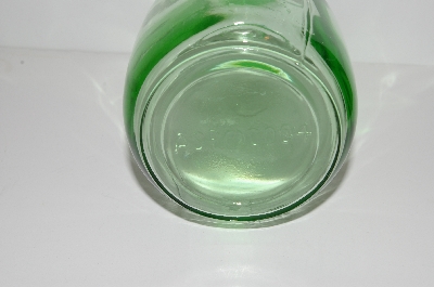 +MBA #S13-215   "2004 Reproduction Green  Glass Bud Bottle Vase"