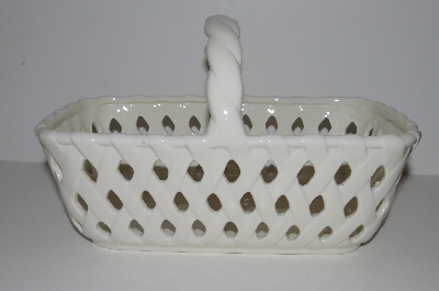 +MBA #S13-160   "Older White Ceramic Basket"