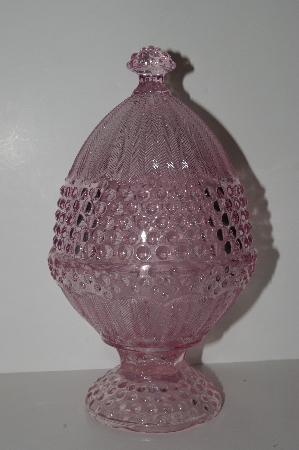 +MBA #S28-289    "Gorham Emily's Pink Egg Shaped Candy Dish With Lid"