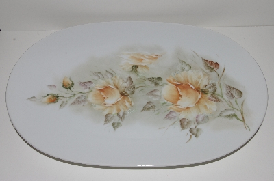+MBA #S28-272     "Hutschenreuther Yellow Rose Porcelain Platter"