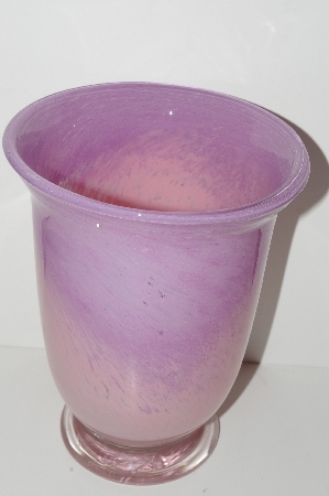 +MBA #S28-302   "2002 Fancy Pink Art Glass Vase"