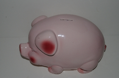 +MBA #S28-149    "Older Large Pink Ceramic Piggy Bank"