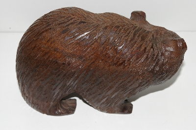 +MBA #S28-316     "Older Hand Carved Rose Wood Grizzly Bear"