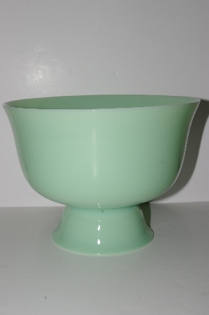 +MBA #S28-333   "2002 Reproduction Green Milk Glass Serving Bowl"