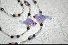 +MBA #6608   "4 Clear Lavender Glass Birds
