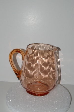 "SOLD"  MBA #S28-001   "Beautiful Pink Depression Glass Water Pitcher"