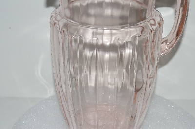 +MBA #S28-066  "1930's Pink Depression Glass Water Pitcher"