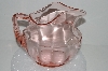 +MBA #S28-070  MBA  #S28-070   "Fancy Vintage Pink Depression Glass Pitcher"