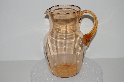+MBA #S28-087   "Vintage Pink Depression Glass Water Pitcher"