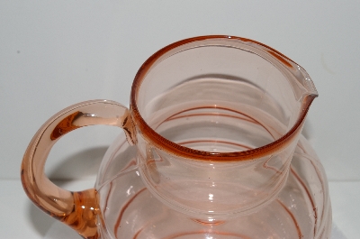 +MBA #S28-096   "Pink Depression Glass Water Pitcher"