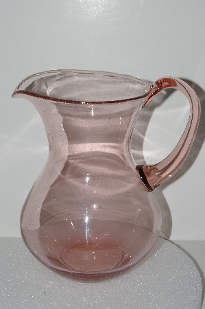 +MBA #S28-115   "Pink Glass Water Pitcher"
