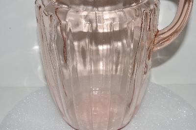+MBA #S28-128   "Vintage Pink Depression Glass Pitcher"