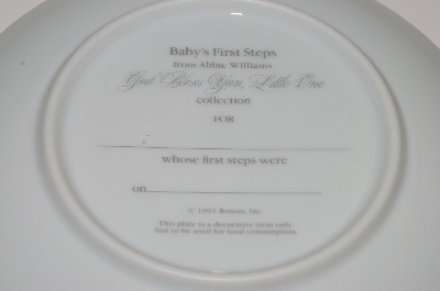 +MBA #S29-325   "1991 Abbie Williams Babys First Steps Collectors Plate"