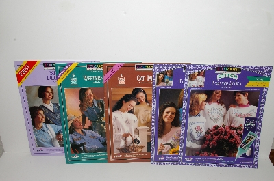 +MBA #S31-105   "Older Set Of 5 Colorpoint Paintstiching Craft Books"