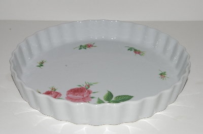 +MBA #S18-147     "Christineholm Ceramic Rose Pie-Tart-Quiche Dish"