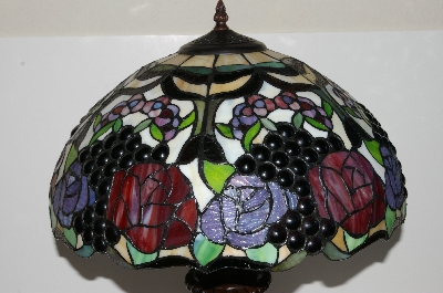 MBA #S19-037   "2003 Davita Rose Table Lamp With Black Marble Inlay"