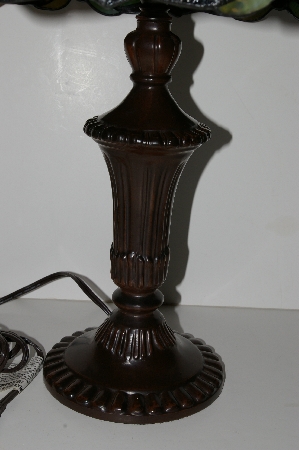 MBA #S19-037   "2003 Davita Rose Table Lamp With Black Marble Inlay"
