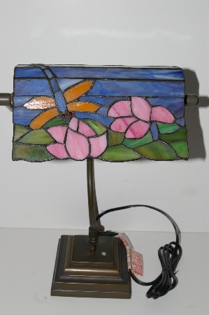 MBA #S19-041   "2003 Tiffany Style Dragonfly Desk Lamp"