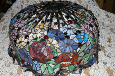 "SOLD"  * MBA #S19-073   ""Ashbury Fancy Stained Glass Floor Lamp"