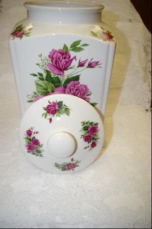 +MBA #6794  Large Ceramic Fancy Rose  Cookie Jar