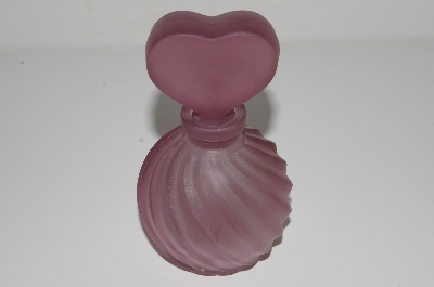 +MBA #B4-3056  "Vintage Purple Frosted Glass Perfume Bottle"