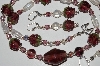 +MBA #B5-072  "Purple Glass Berry & Crystal Necklace & Matching Earring Set"
