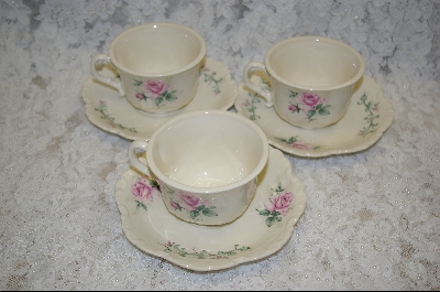 +MBA #6858  Set Of 6 Piece  Bavarian Style Tea Cups & Saucers