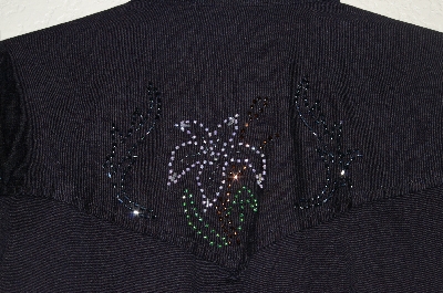 +MBAHB #19-017  "Manisha Black One Of A Kind Hand Beaded Shirt"