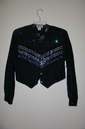 +MBAHB  #19-053  "Circle By Marilyn Lenox Fancy Beaded  One Of A Kind Western Shirt"