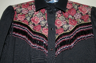 +MBAHB #19-045 "Karman 1980's One Of A Kind Hand Beaded Western Shirt"
