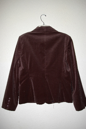 +MBAHB #19-220  "Chadwicks Brown Velvet Button Front Blazer"