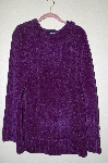 +MBAHB #19-103  "Denim & Co. Purple Chenille Long Hooded Pullover Sweater"
