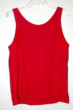 +MBAHB #19-060  "Surya 1980's Red Rayon One Of A Kind Hand Beaded Tank"